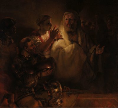 Szent Péter tagadása alkotó: Rembrandt van Rijn