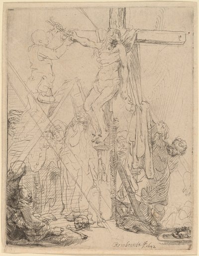 A keresztről való leszállás: vázlat, 1642. alkotó: Rembrandt van Rijn