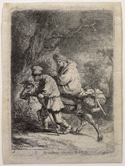 Repülés Egyiptomba alkotó: Rembrandt van Rijn
