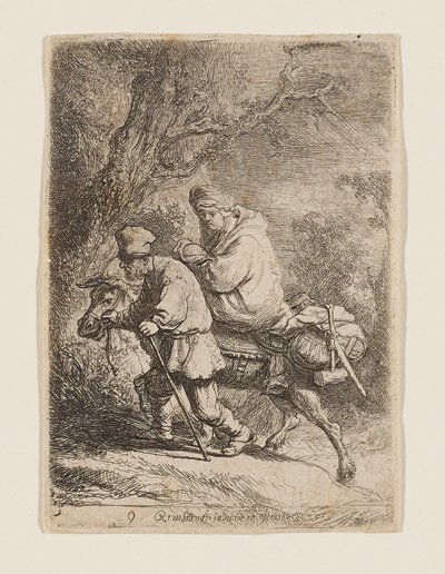 A menekülés Egyiptomba alkotó: Rembrandt van Rijn