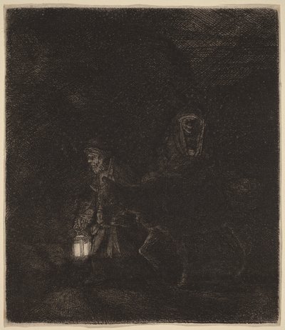 A menekülés Egyiptomba alkotó: Rembrandt van Rijn