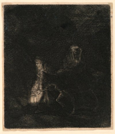 Repülés Egyiptomba: Egy éjszakai darab alkotó: Rembrandt van Rijn