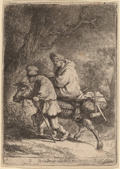 Repülés Egyiptomba: Kicsi alkotó: Rembrandt van Rijn