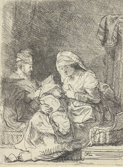 A Szent Család, c. 1632. alkotó: Rembrandt van Rijn