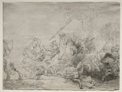 A nagy oroszlánvadászat alkotó: Rembrandt van Rijn