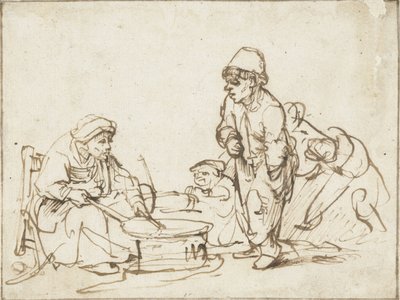 A palacsinta nő c. 1635. alkotó: Rembrandt van Rijn