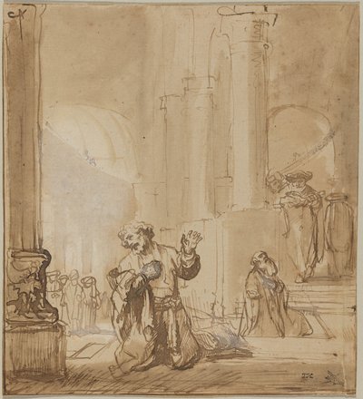 A vámszedő és a farizeus példázata alkotó: Rembrandt van Rijn