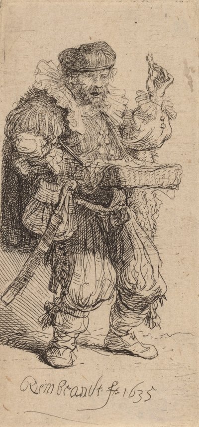The Quacksalver, 1635. alkotó: Rembrandt van Rijn