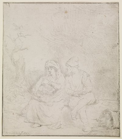 Pihenés a repülés alatt (enyhén maratott) alkotó: Rembrandt van Rijn