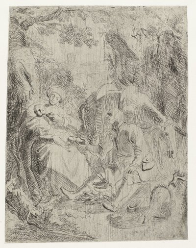 A többi rész: A menekülés Egyiptomba alkotó: Rembrandt van Rijn