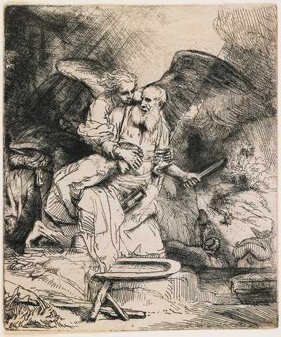 Izsák feláldozása alkotó: Rembrandt van Rijn