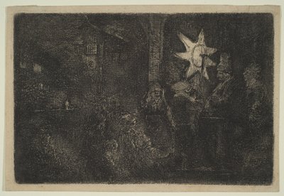 A királyok csillaga: Egy éjszakai darab, kb. 1651. alkotó: Rembrandt van Rijn