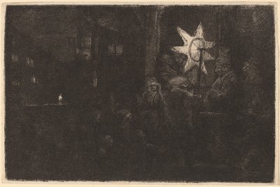 A királyok csillaga: éjszakai darab alkotó: Rembrandt van Rijn