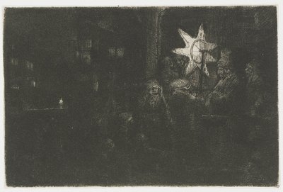 A királyok csillaga: éjszakai darab alkotó: Rembrandt van Rijn