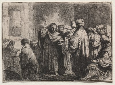 A Tribute Money c. 1635. alkotó: Rembrandt van Rijn