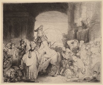 Mordechai diadala alkotó: Rembrandt van Rijn
