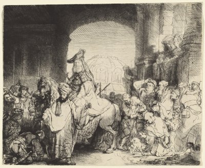 Mordechai diadala alkotó: Rembrandt van Rijn