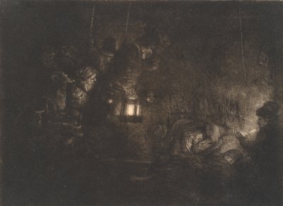 A pásztorok imádata: éjszakai darab alkotó: Rembrandt van Rijn