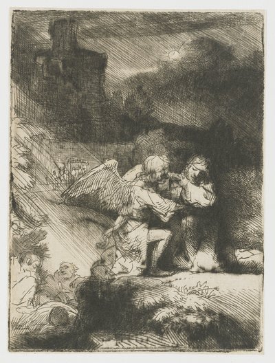 A gyötrelem a kertben alkotó: Rembrandt van Rijn