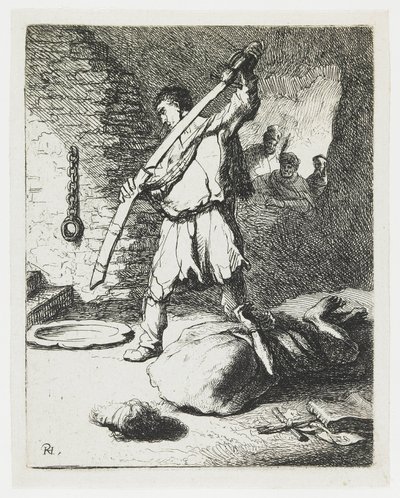 Keresztelő Szent János lefejezése alkotó: Rembrandt van Rijn