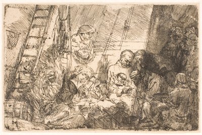 A körülmetélés (az istállóban) alkotó: Rembrandt van Rijn