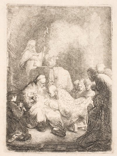 A körülmetélés: kis tányér alkotó: Rembrandt van Rijn