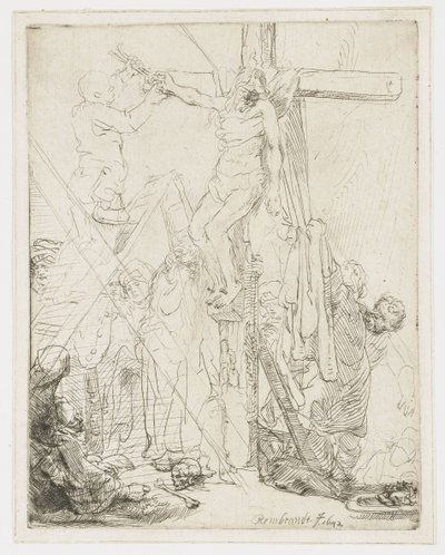 A keresztről való leszállás: vázlat alkotó: Rembrandt van Rijn