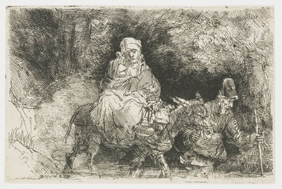Egy patakon átkelve Egyiptomba alkotó: Rembrandt van Rijn