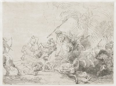 A nagy oroszlánvadászat alkotó: Rembrandt van Rijn