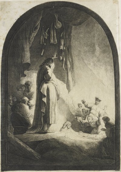 Lázár feltámasztása: a nagyobb tányér alkotó: Rembrandt van Rijn