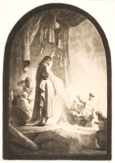 Lázár feltámasztása: a nagyobb táblakép alkotó: Rembrandt van Rijn
