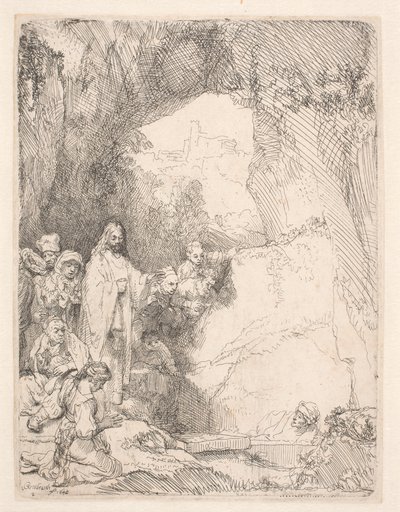 Lázár feltámasztása: a kisebb táblakép alkotó: Rembrandt van Rijn