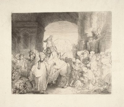 Mardocheus diadala alkotó: Rembrandt van Rijn