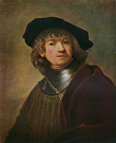Tronie egy fiatalember szurdokban és sapkában, c1639 alkotó: Rembrandt van Rijn