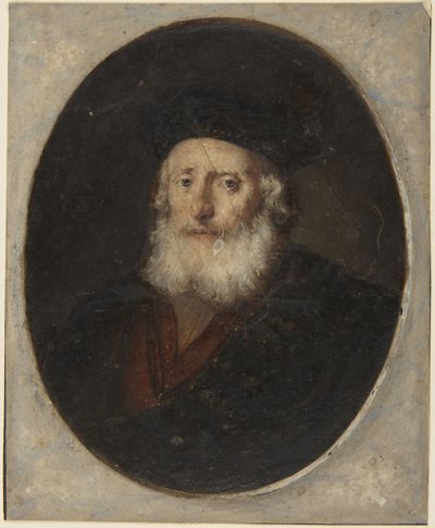 Idős férfi toque sapkában alkotó: Rembrandt van Rijn