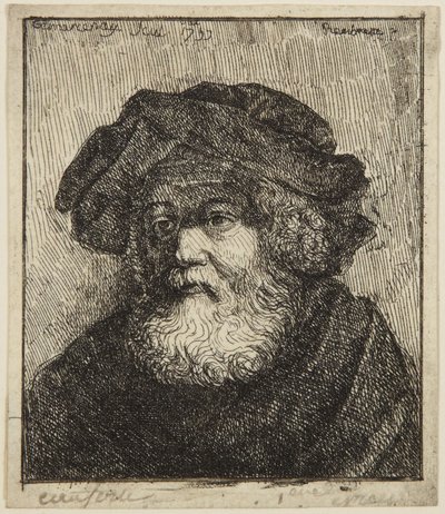Öregember sapkában alkotó: Rembrandt van Rijn