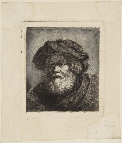 Öregember sapkában alkotó: Rembrandt van Rijn