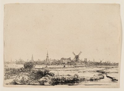 Amszterdam kilátása a Kadijkból alkotó: Rembrandt van Rijn