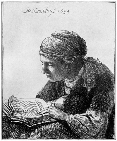 Olvasó asszony, 1634, 1912. alkotó: Rembrandt van Rijn