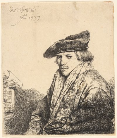 Fiatal férfi bársonysapkában (Ferdinand Bol?) alkotó: Rembrandt van Rijn