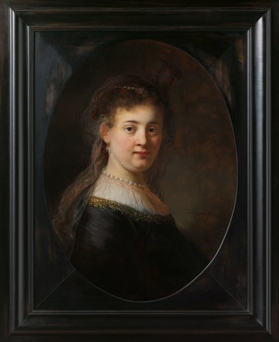 Fiatal nő fantasy jelmezben alkotó: Rembrandt van Rijn