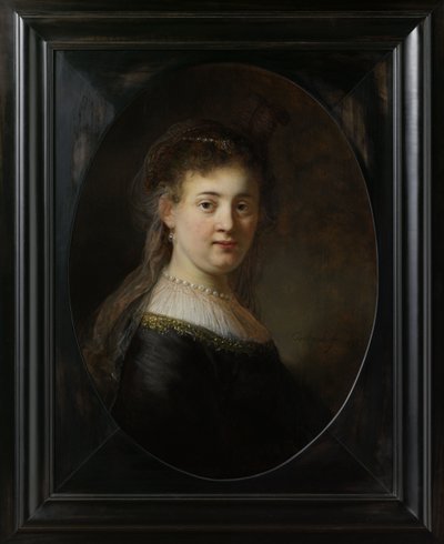 Fiatal nő fantáziajelmezben, 1633 alkotó: Rembrandt van Rijn