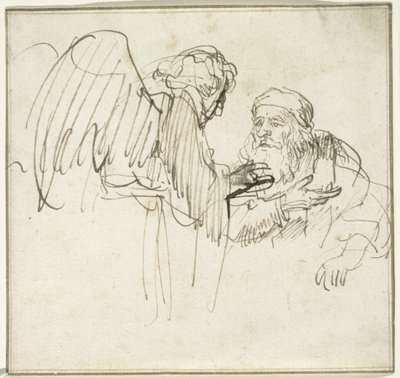Zakariás és az angyal, 1635 körül alkotó: Rembrandt van Rijn