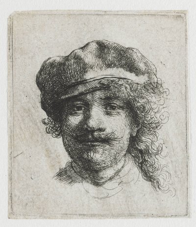 Önarckép barettel alkotó: Rembrandt van Rijn