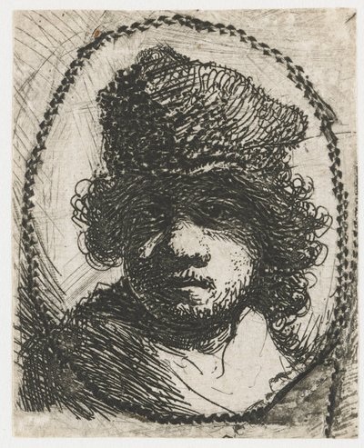 Önarckép szőrme sapkával alkotó: Rembrandt van Rijn