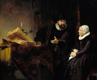 Anslo mennonita prédikátor és felesége alkotó: Rembrandt van Rijn