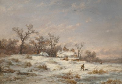Téli táj dekoratív figurákkal alkotó: Remigius Adrianus Haanen