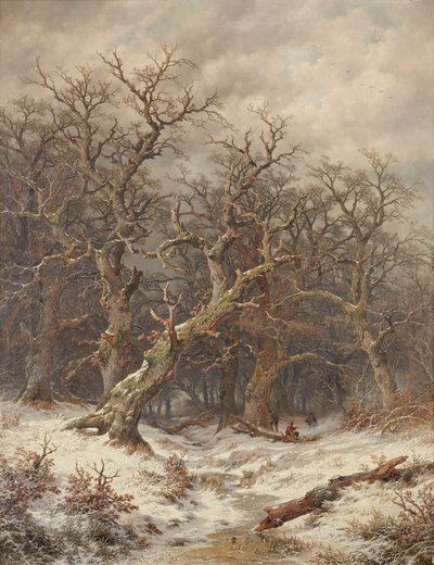 Téli táj (téli erdő) alkotó: Remigius Adrianus van Haanen