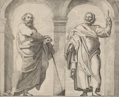 Szent Péter és Pál egy előcsarnokban, kb. 1630-80., kb. 1630-80. alkotó: Remoldus Eynhoudts