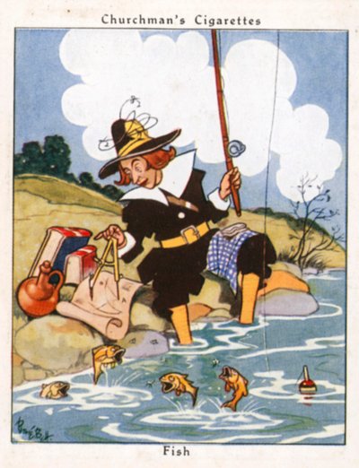 Hal (színes litográfia) alkotó: René Bull